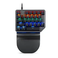 Универсальный для планшета 27 ключей Механическая игровая многоцелевая Подсветка USB Проводная Смешанная для портативных ПК Компьютеры