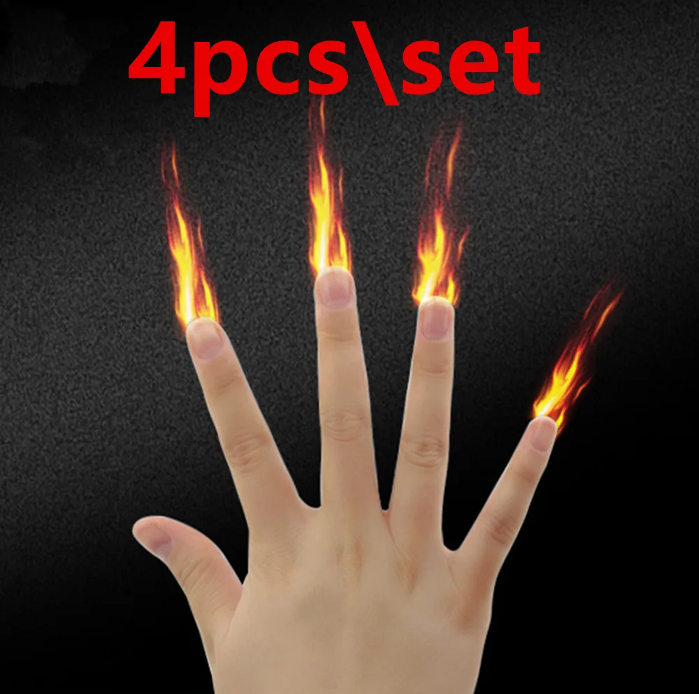 

Prank Flames At Finger Tips Stage Magic Tricks Fire Hands Magic Props Magician Gimmick Accessories Finger Fire Kit