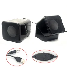 Rotatable Mini 3.5mm Aux Computer Speakers USB Powered Subwoofer Stereo Loudspeaker PC Speakers for Laptop Notebook