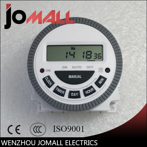 

24 Hours 7 Days TM619 Digital Programmable Timer Switch 220V 16A 4Pin Internal Battery Automatic Gate Timer
