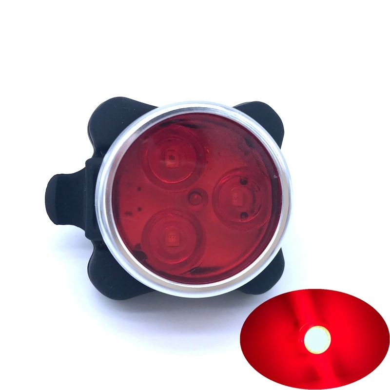 

2017 Practical Cycling Bicycle Bike 3 LED Head Front Rear Tail light Rechargeable Battery With USB Charging Cable 2 Color
