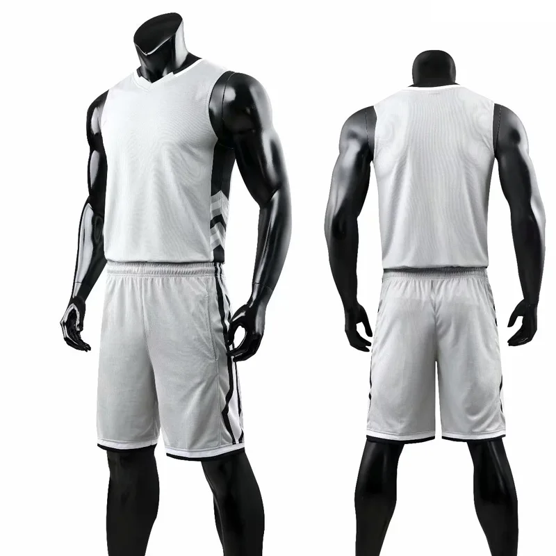 

Men Basketball Jersey Set Adlut Throwback Basketball Jerseys Training Team Uniform Men Pockets DIY Basketball Jerseys Customized