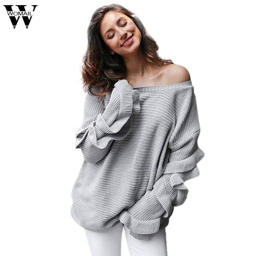 Sweater 2017 Sweater O-neck Winter Loose Long Sleeve Ruffles Casual hand knitted Cardigan fashion sweater with deer Black nov12 Sweater 2017 Sweater O-neck Winter Loose Long Sleeve Ruffles Casual hand knitted Cardigan fashion sweater with deer Black nov12