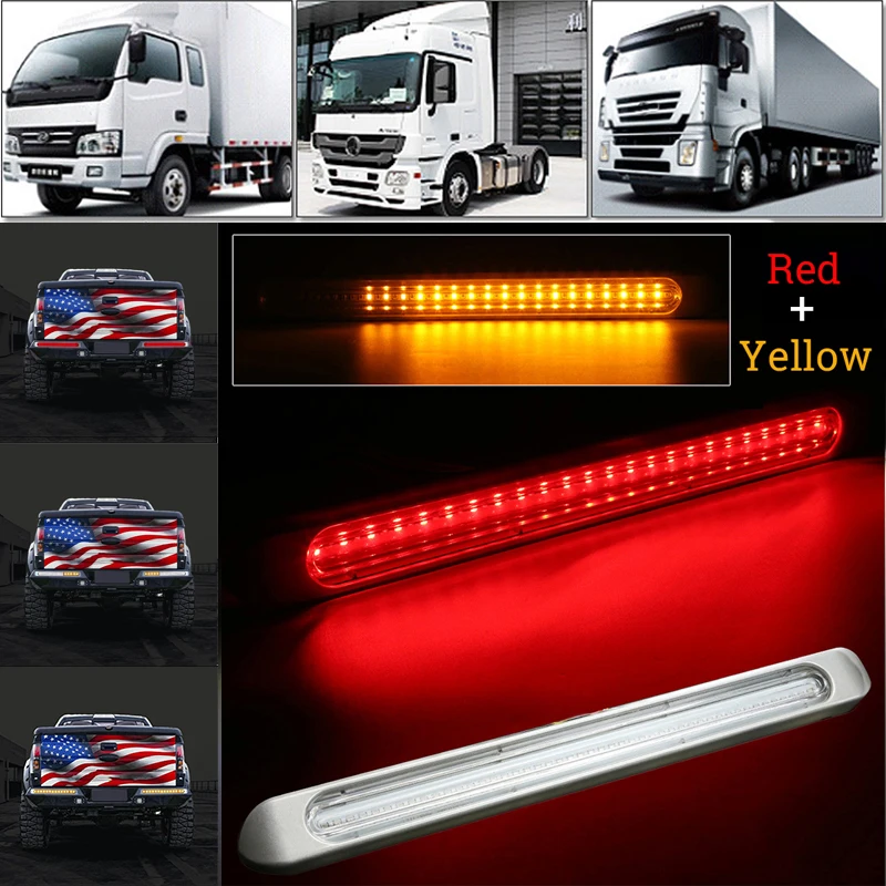47LED 17 "красный + желтый светильник стоп поворот хвост 3-й тормозной для грузовика