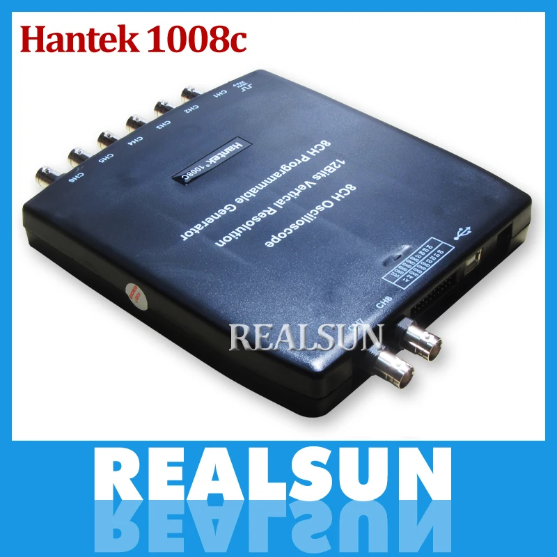 От фабрики сразу! 4 шт. 60 мГц зонд + Hantek 1008C 8CH USB осциллограф профессиональный