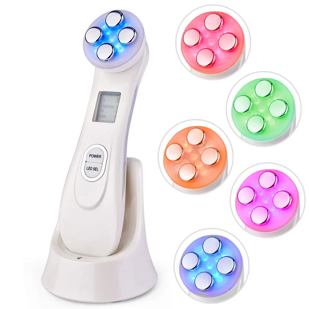 

LED Photon Face Lifting Device Mesotherapy Electroporation EMS Face Massager Facial Wrinkle Removal Skin Care Tighten Tool Gift