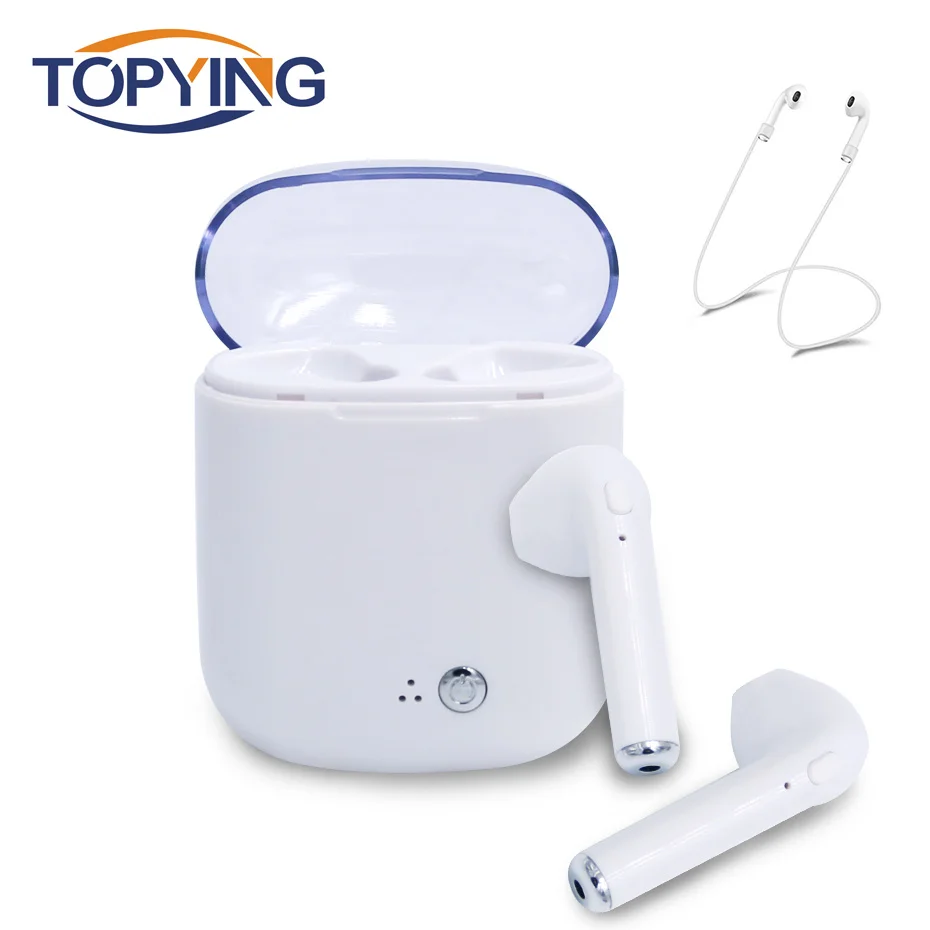 

TWS True Wireless Earbuds Stereo Bluetooth Earphones Mini TWS Waterproof Headfrees with Charging Box i7 i7s