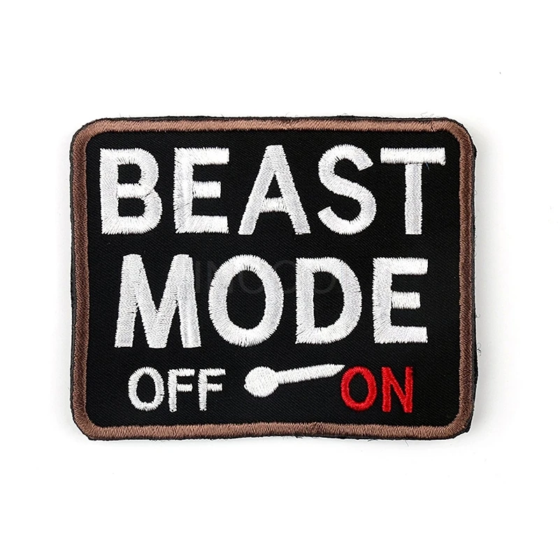 

Beast Mode On Embroidery Patch Military Morale Patch Tactical Emblem Badges Applique Decorative Embroidered Patches For Clothing