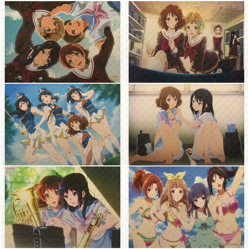 

Sound! Euphonium Yellow kraft poster Poster wall sticker Japanese Anime Poster Decorative paintings