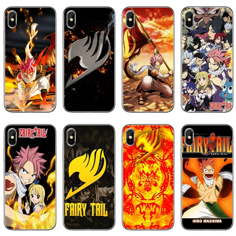 

anime Fairy Tail Natsu Logo For Nokia 2.1 3 3.1 5 5.1 6 7 plus 8 9 LG G5 G6 G7 Q6 Q7 Q8 V30 2017 2018 TPU Soft phone cover case