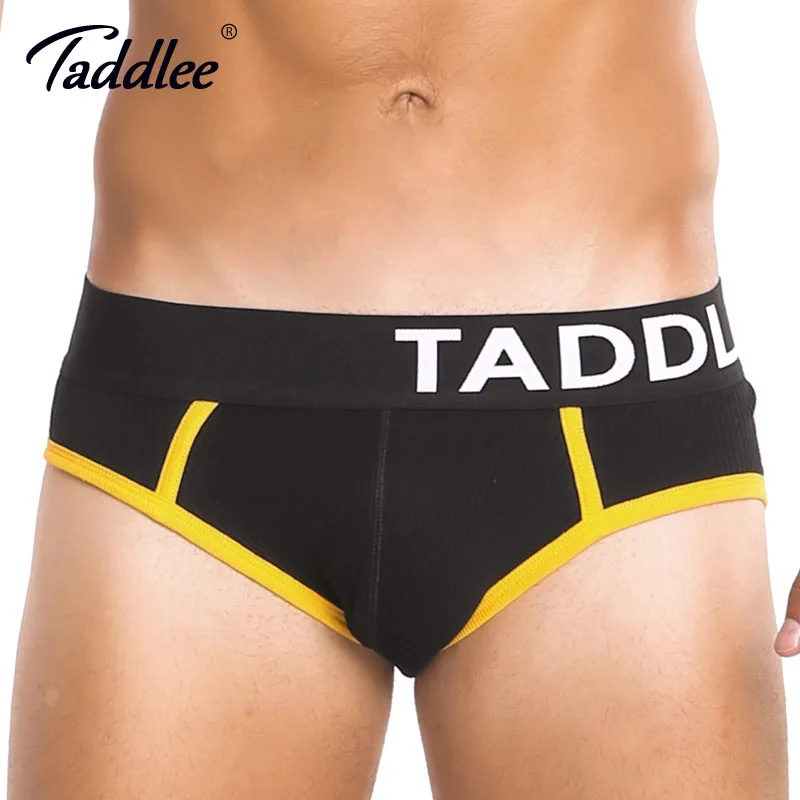 

Taddlee Brand Sexy Men Underwear Briefs Bikini Low Waist Men's Stretch Trunks Gay Pouch WJ Man Briefs Cotton Solid Color New