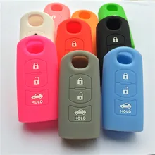 Silicone car key Cover Holder fit for MAZDA 3 5 6 Axela CX5 CX7 Atenza Core-wing Smart Remote Key Case 3 Buttons