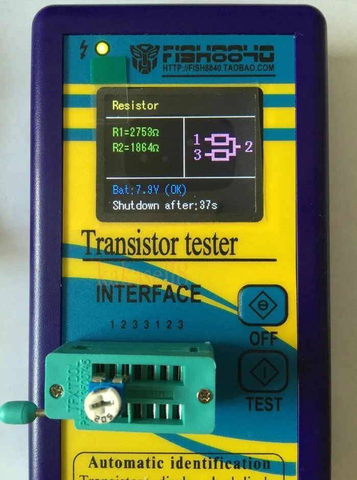 Транзистор тестер TFT Диод Триод измеритель емкости LCR ESR NPN PNP MOSFET