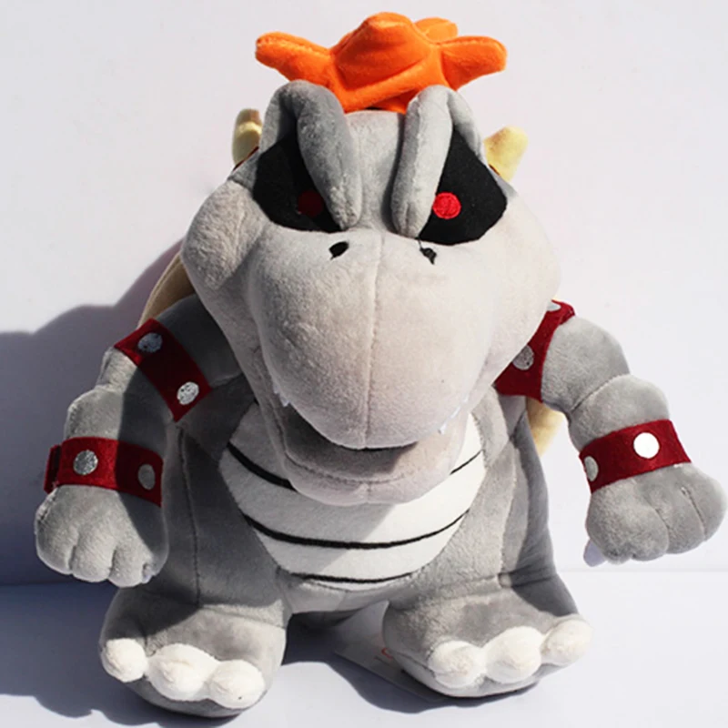 1 шт. 1" 28 см Супер Марио серый King BOWSER koopa Мягкие плюшевые игрушки, с биркой, в розницу