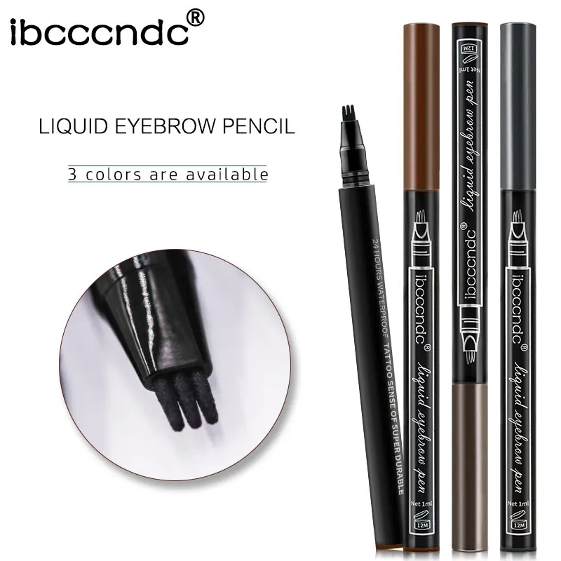 

Professional Fine Sketch Liquid Long Lasting Eye Brow Pencil Microblading Eyebrow Pen Waterproof Fork Tip Eyebrow Tattoo Pencil