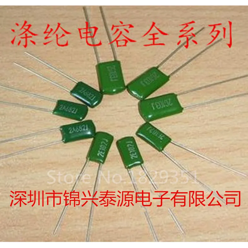 

High quality 1000PCS/LOT Polyester capacitors Film Capacitor 2A104J 100V 0.1UF 100NF Pitch 5mm ic ...