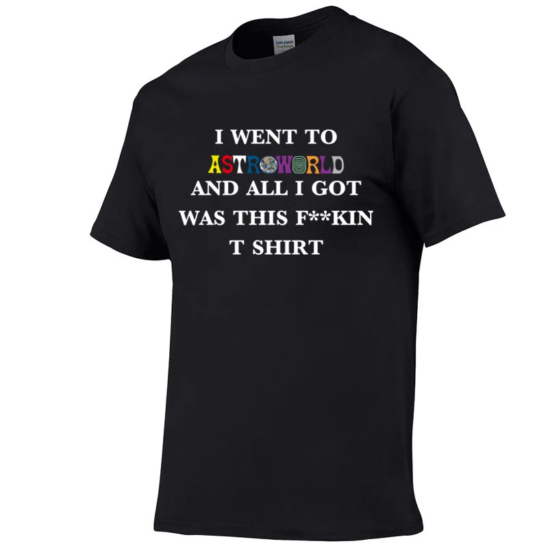 

2019 New Casual print Male T-shirts Travis Scotts ASTROWORLD Men/Women Fashion Hip Hop T Shirts men's Tees Japanese Man T-shirt