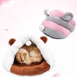 Новый стиль котенок питомец кровати спальные мешки с игрушкой игральные шарики cat спальный мешок мягкий флисовый, для питомца подарок на