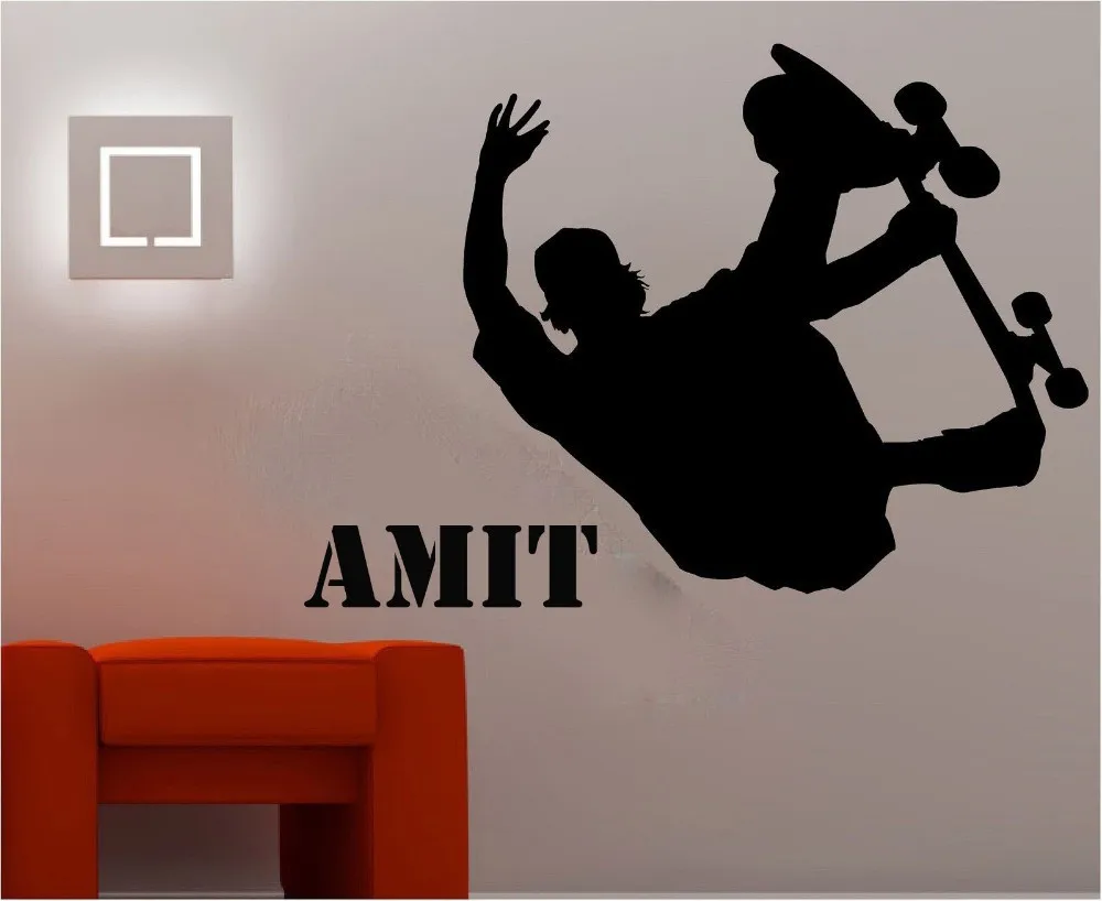 poster skateboard wall stickers quotes amit vinyl removable diy decals for boys bedroom kids room cool boy love sports murals - Sports Wall Stickers For Bedrooms poster skateboard wall stickers quotes amit vinyl removable diy decals for boys bedroom kids room cool boy love sports murals - Sports Wall Stickers For Bedrooms