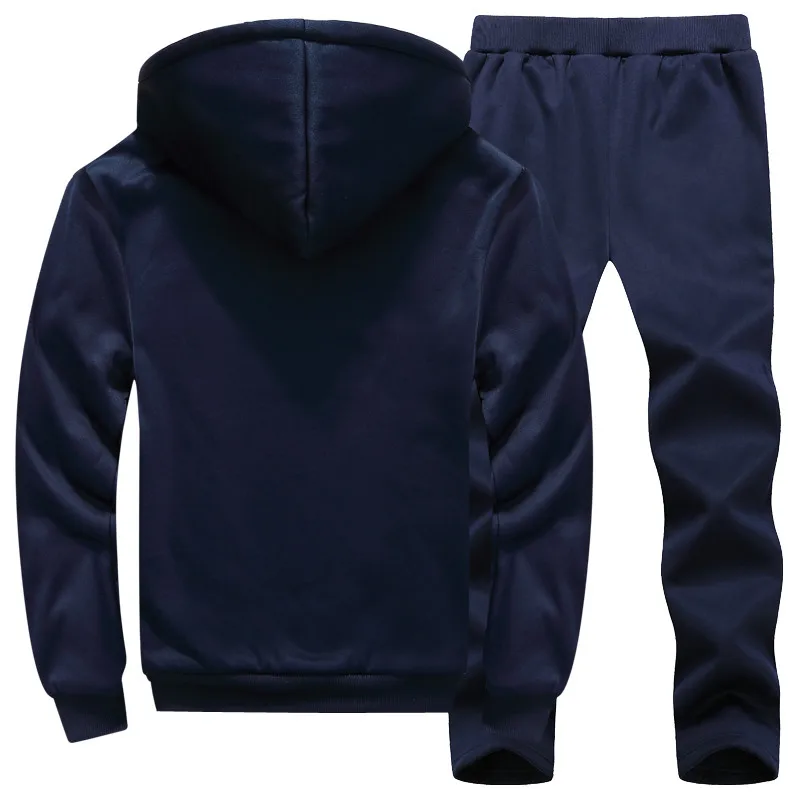 60% OFF TIEPUS New Winter Cashmere Sporting Suit Hats Jacket+pants Warm Suit  Sporting Suit Men Running Set Sportswear size M~4XL