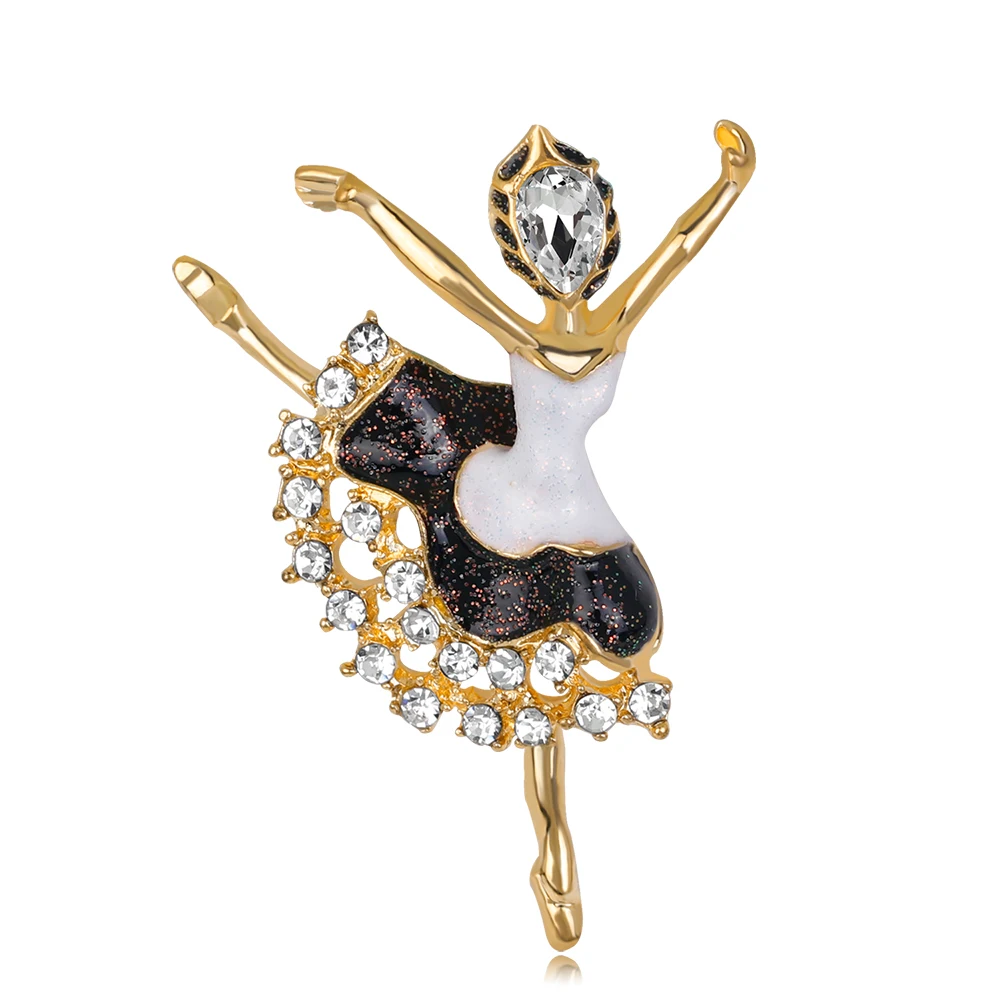 

Modern Girl Dance Fairy Crystal Rhinestone Brooches for Women Girls Cloth Brooch Pins Jewelry Accessories Gift