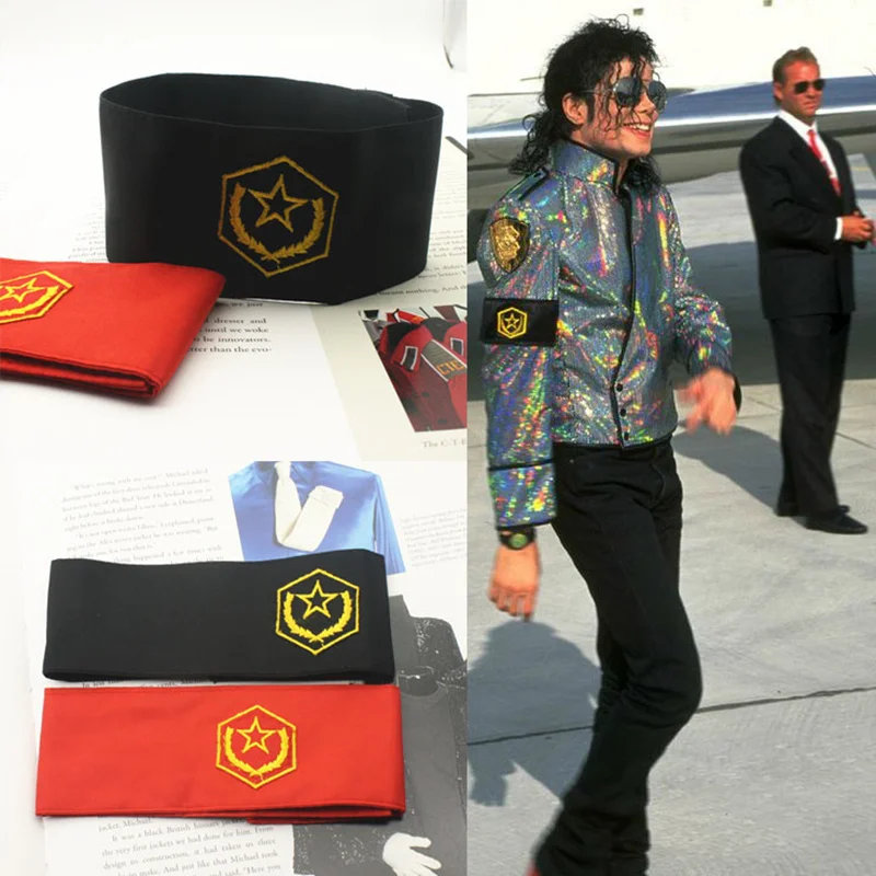 

Rare Cosplay MJ Michael Jackson CTE Anti War Embroidery Armband Brassard Halloween Party Gift For Peace in 1980s