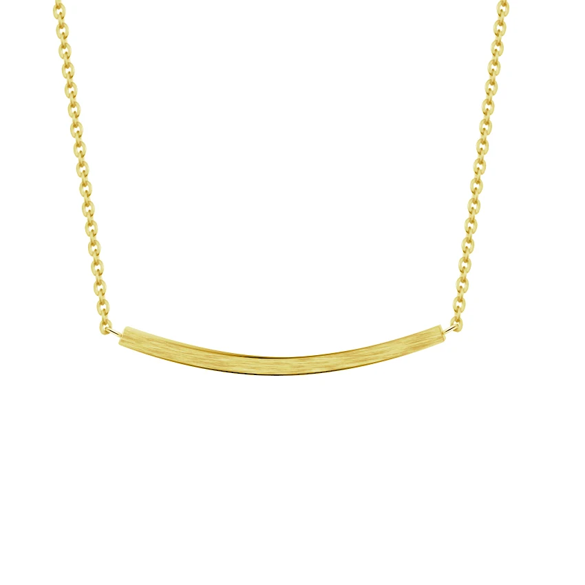 

Fashion Silver Color Geometric Bending Bar Necklace For Women Stainless Steel Chain Choker Necklaces Collar Mujer Simple Jewelry