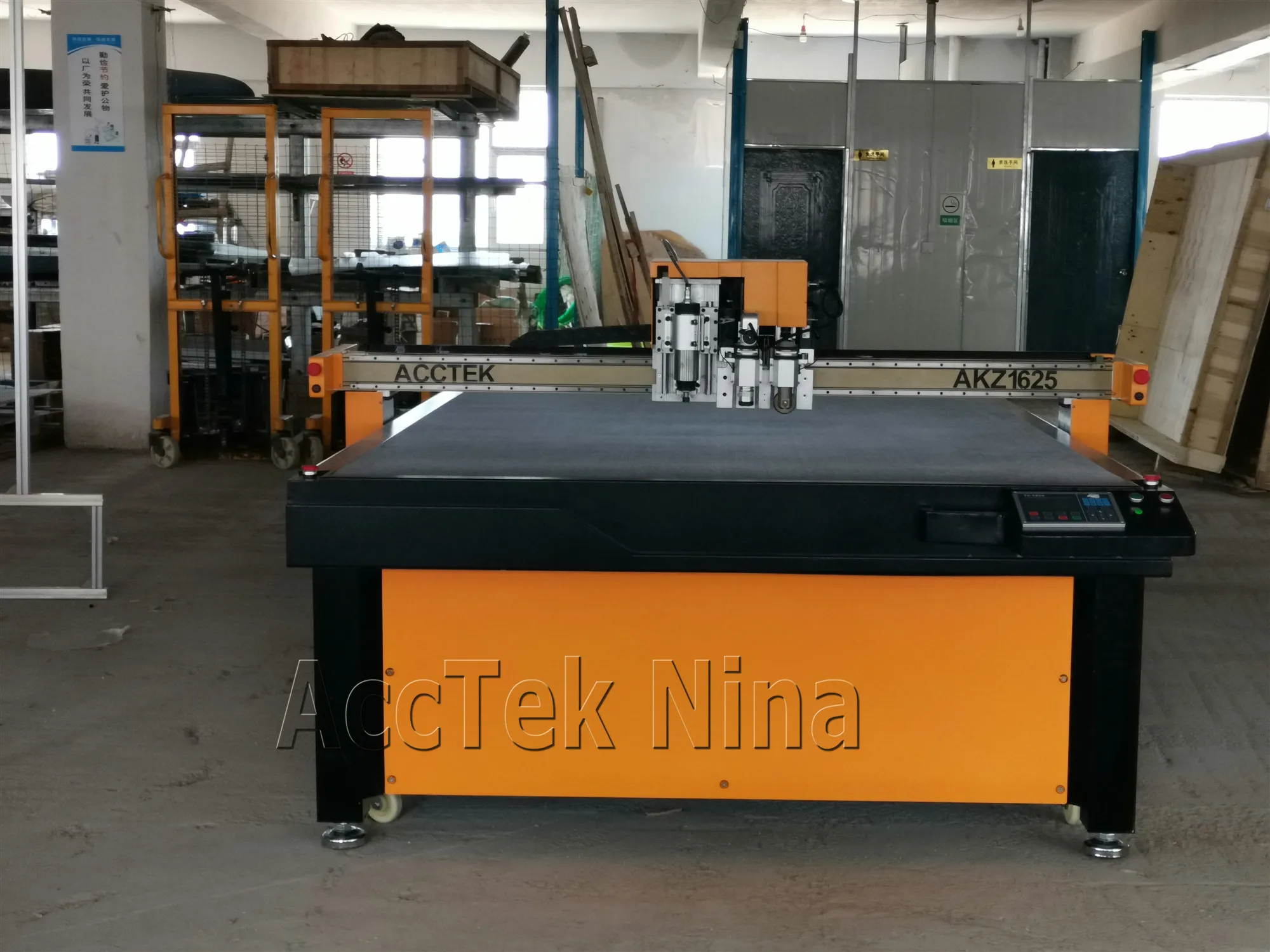  Computer controlled cnc oscillating knife round knife drag knife cutting machine with mark pen for 