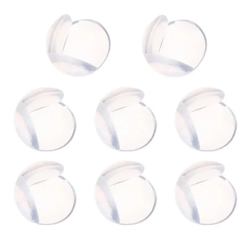 

8pcs/set Transparent Silicone Desk Table Corner Edge Guards Protector Baby Safety Kids Spherical Anti-collision Angle Cover