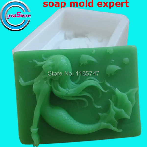 

Great-Mold 3D Mermaid Silicone Soap Mold Mould Decorative Silicone Molds For Soap