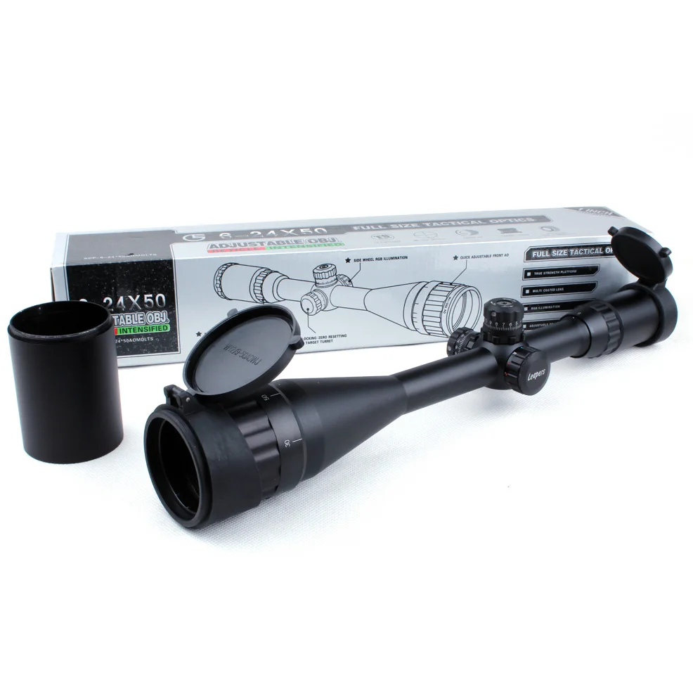 Tactical Leapers UTG 6 24X50 AOL 1 inch font b Hunting b font Riflescope Full Size