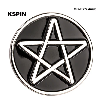 

Pentagram lapel pin badge pin size 25mm 10pcs a lot pin badge Brooch Icons XY0107 XY0107