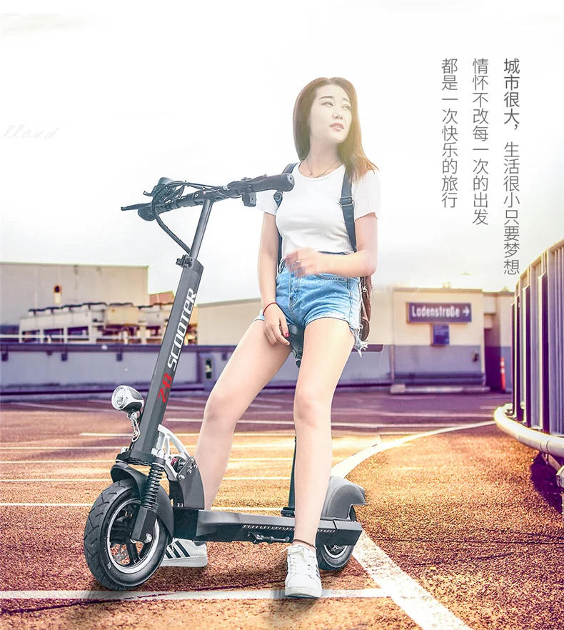 Flash Deal 400W Strong Power Electric Scooter for Adults, 10" Wheel Inflatable Tyre, Mini Folding Electric Bike, Electric Bicycle Ebike 1