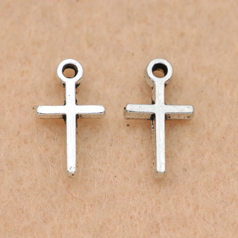 Buy 30pcs Antique Silver Plated Crosses Charms