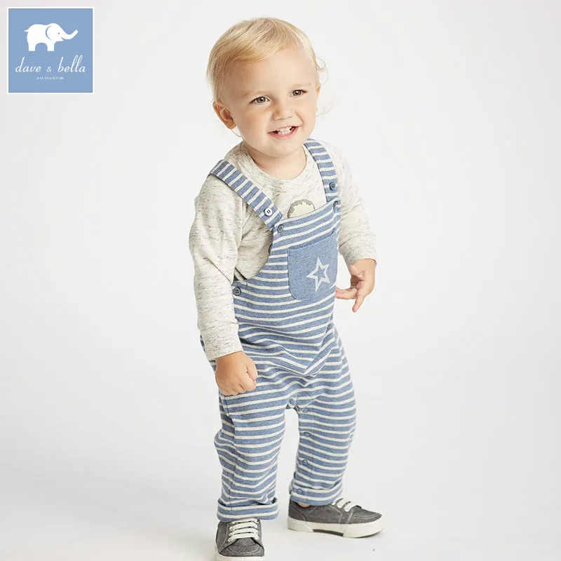DB5451 dave bella autumn toddler overalls baby boys cotton overalls