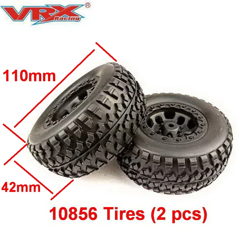 

#10856 RC tires 120mm 2pcs for VRX Racing 1/10 rc short course truck, 1/10 rc car accessories rc short card wheels
