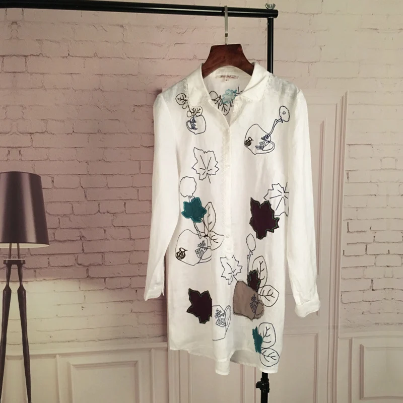 2019 льняное Женское пальто Blusas Femininas Топы с коротким рукавом элегантные женские