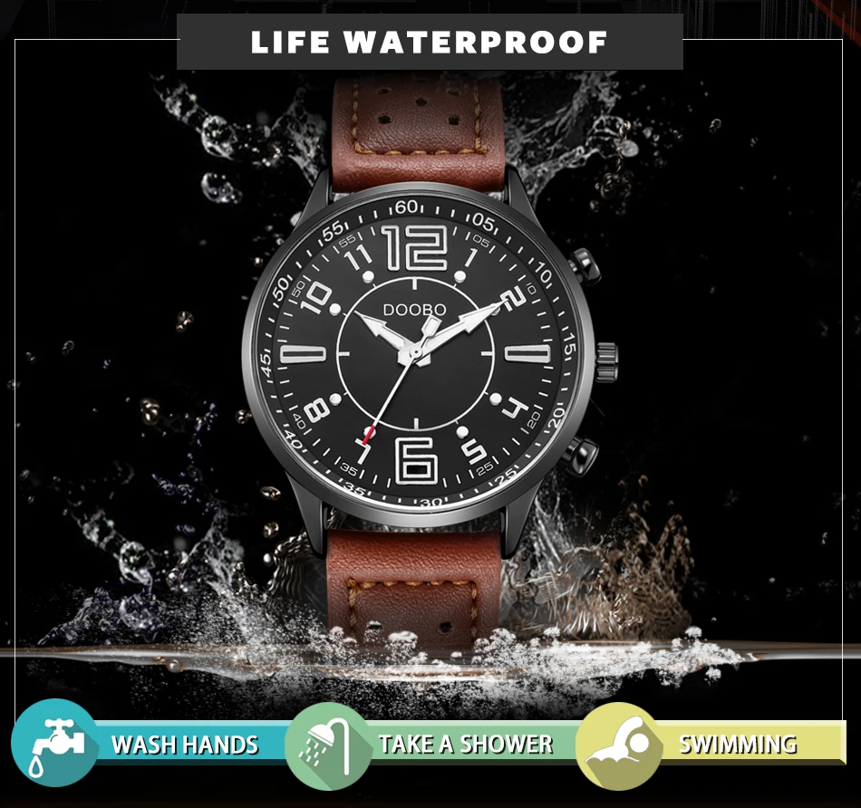 Мужские часы Новые мужские кварцевые мужские наручные часы лучший бренд класса люкс Reloj Hombres кожаные Наручные часы с календарем
