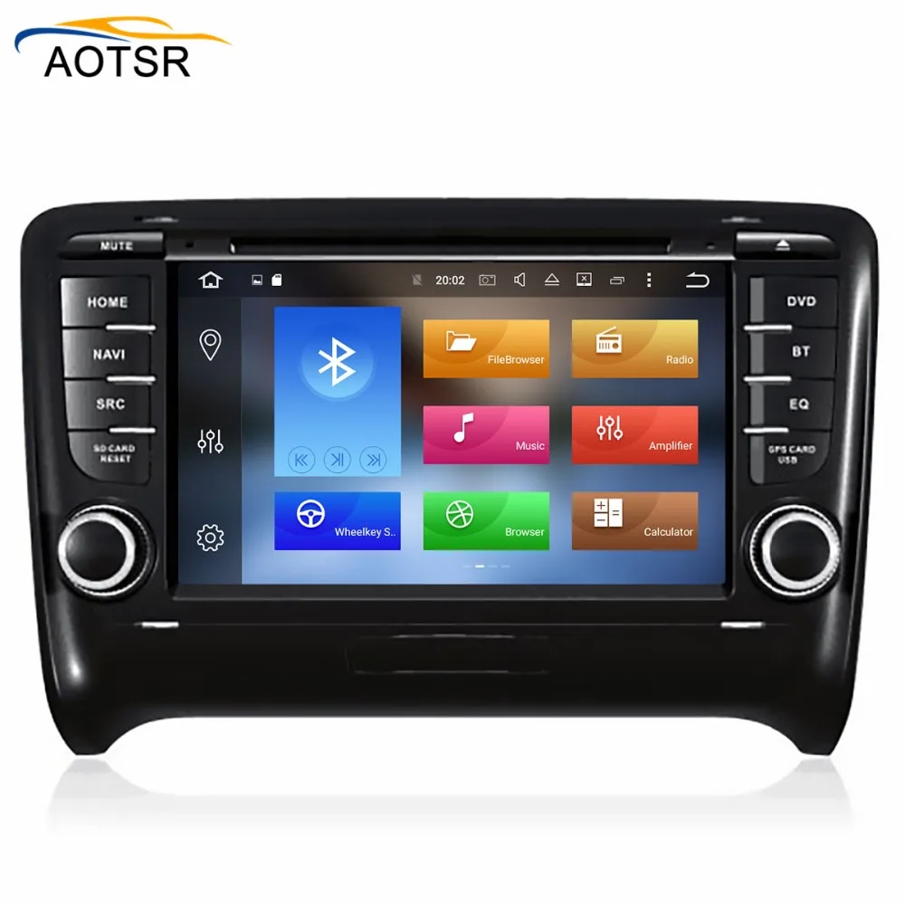 Clearance Android 8.1 4G RAM 2 DIN Car DVD PLAYER For AUDI TT 2006 - 2011 GPS radio stereo wifi navigation touch screen multimedia 1