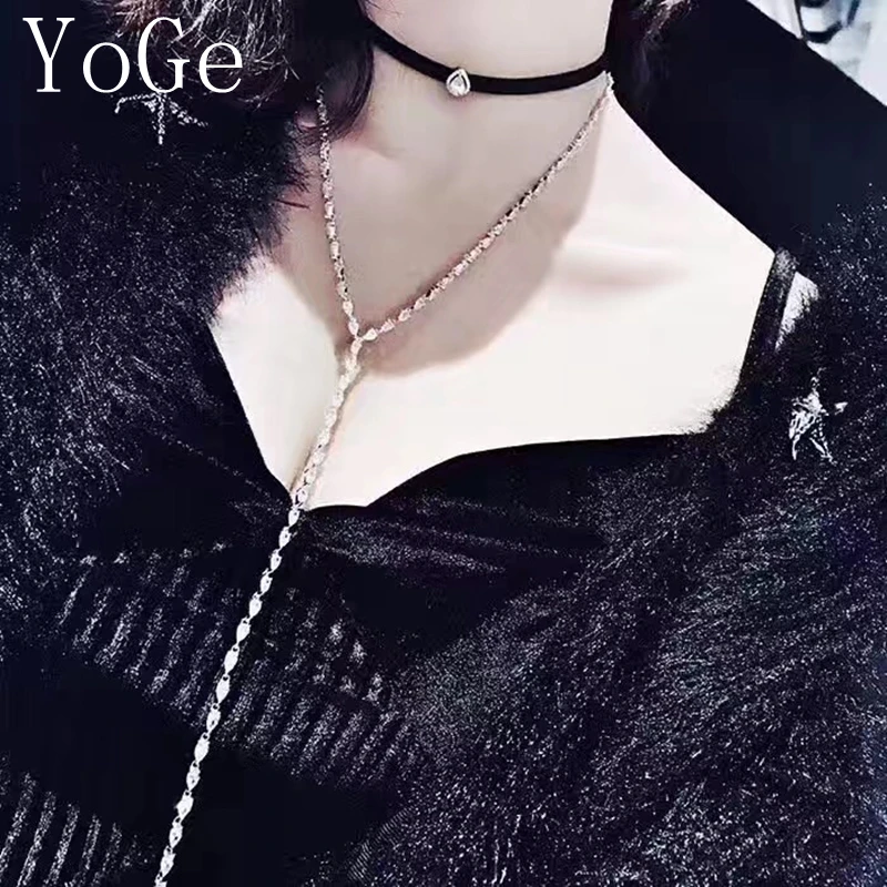 Свадебные и вечерние украшения для женщин YoGe N8332 Модный новый дизайн AAA CZ длинный