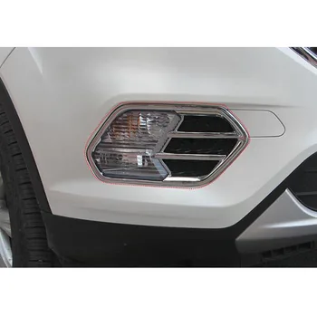 

For Ford Escape Kuga 2017 2018 ABS Chrome Front Head Fog Light Foglight Lamp Cover Trim Bumper Molding Garnish Bezel Decoration