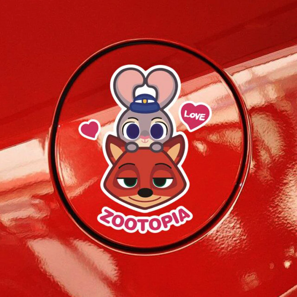 

Aliauto Car-styling Zootopia Bunny Judy And Fox Nick's Love Funny Car Sticker And Decal Accessories For Volkswagen Ford Focus 2