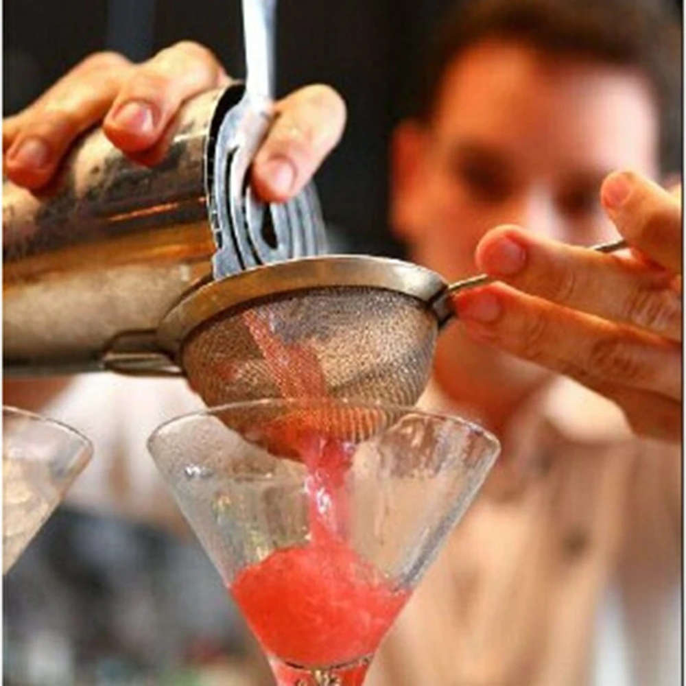 

Durable Colanders & Strainers 304 Stainless Steel Handheld Screen Mesh Strainer Conical Cocktail Sieve Kitchen,Dining & Bar