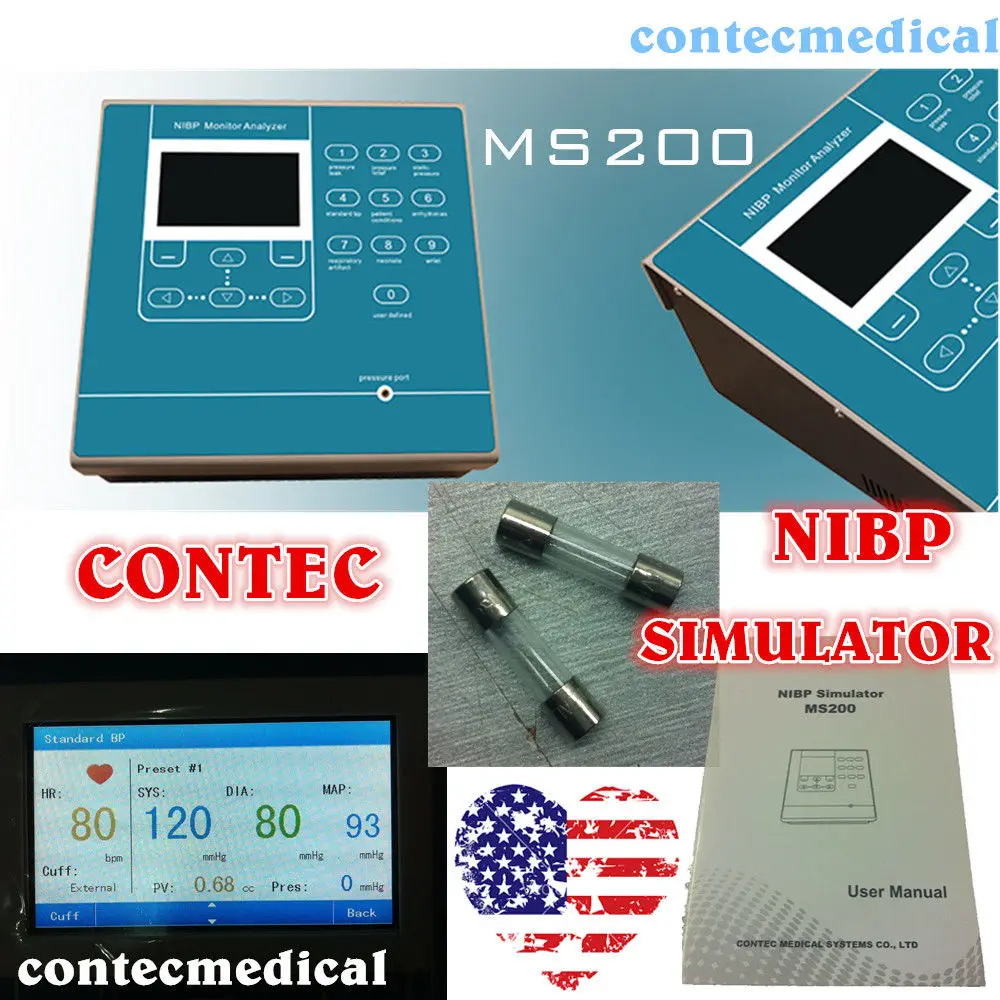 CONTEC MS200 моделирующее устройство pni неинвазивное кровяное Давление моделирование цвет ЖК-дисплей, новинка