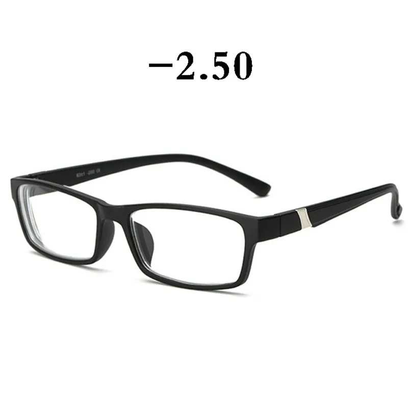 Iboode анти синий-луч близорукие очки близорукость очки женские мужские модные короткие очки для коррекции зрения-1,0-1,5-2,0-2,5-3,0-3,5-4,0 - Цвет оправы: Black -2.50