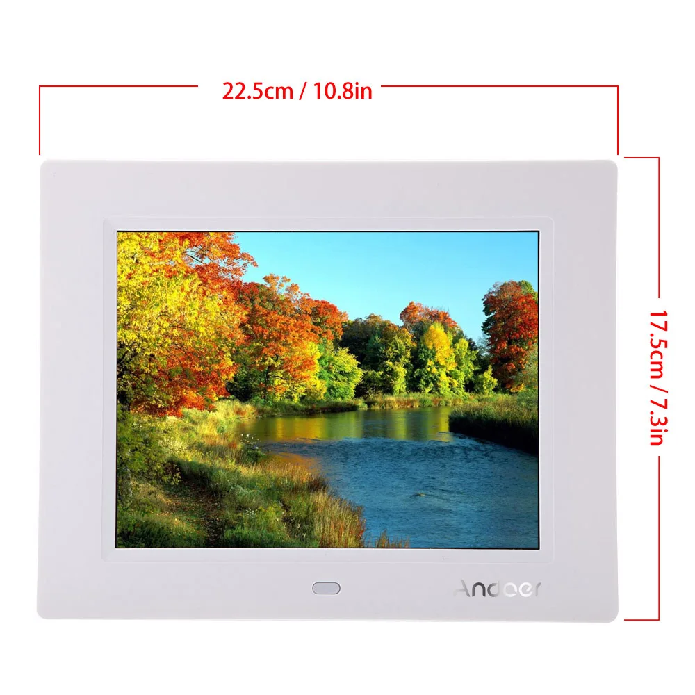 Andoer 8 ''ультратонкий 1024*600 HD цифровой фоторамка с будильником MP3 MP4 видеоплеер