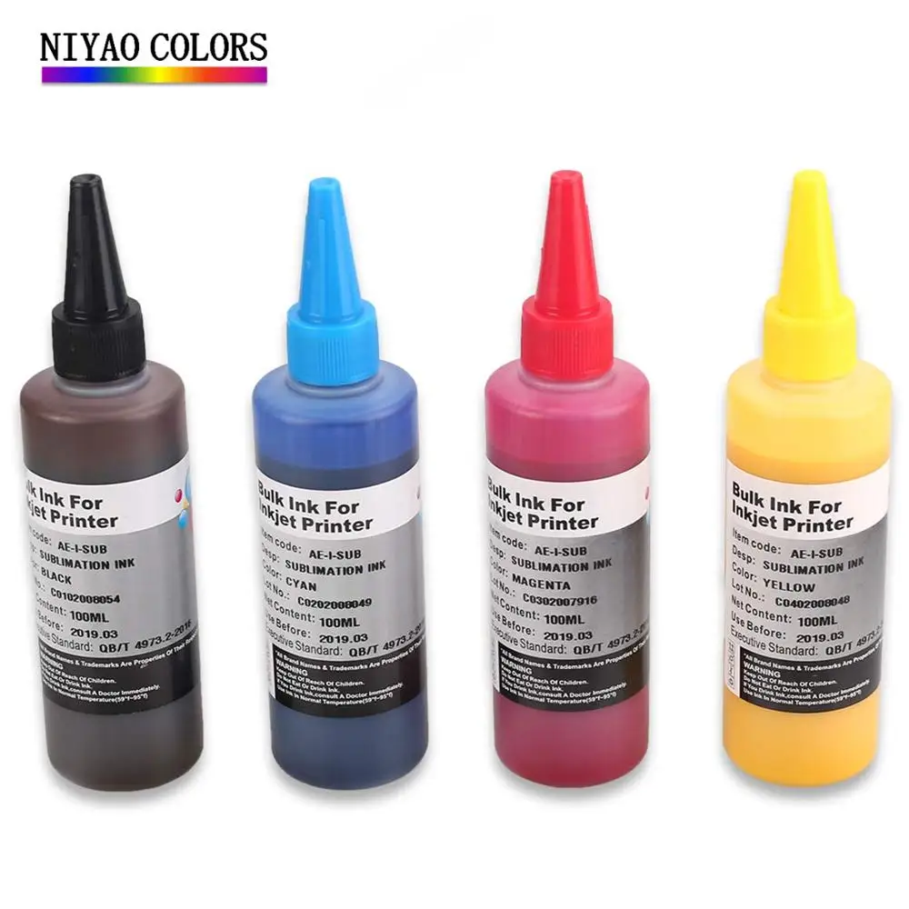 

NIYAO 100ml Universal Compatible Refill Dye Ink kit Replacement For HP for Canon for Brother for Epson Printer ink ciss tank