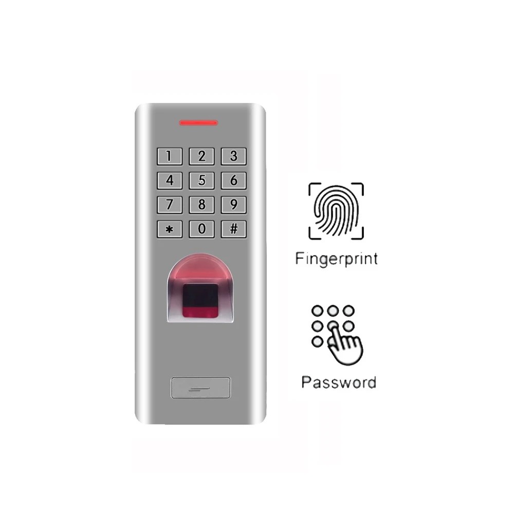 Скидка IP66 1000 пользователей автономный считыватель отпечатков пальцев клавиатура контроля доступа для дверного замка открывания ворот контроль д...