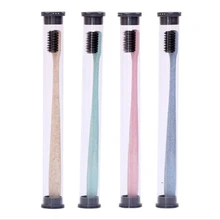 Взрослый пшеничный язык зубная щетка портативная мягкая щетина отбеливающий уголь зубная щетка для языка Очиститель гигиена полости рта щетка для десен