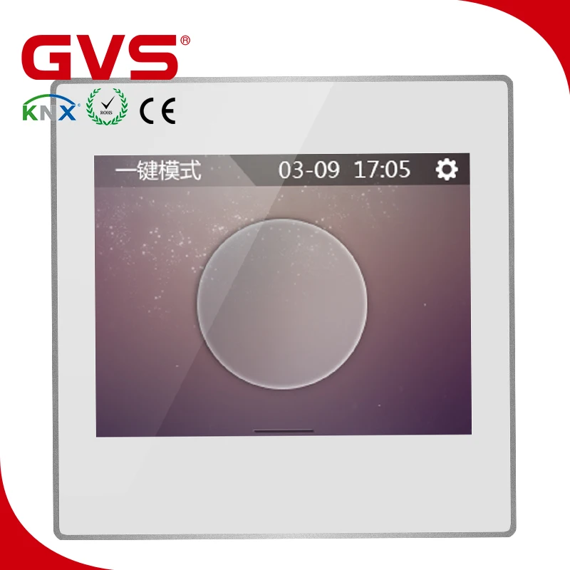 Новейшая KNX/EIB GVS K Bus 5 ''KNX сенсорный экран KNX Сенсорная панель дюймов тонкий тип